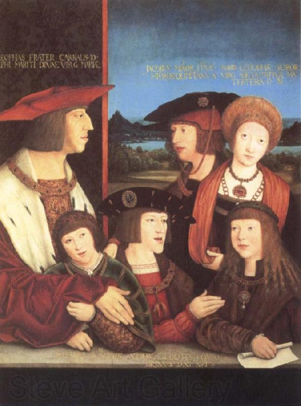 STRIGEL, Bernhard Emperor Maximilian i with his family Spain oil painting art